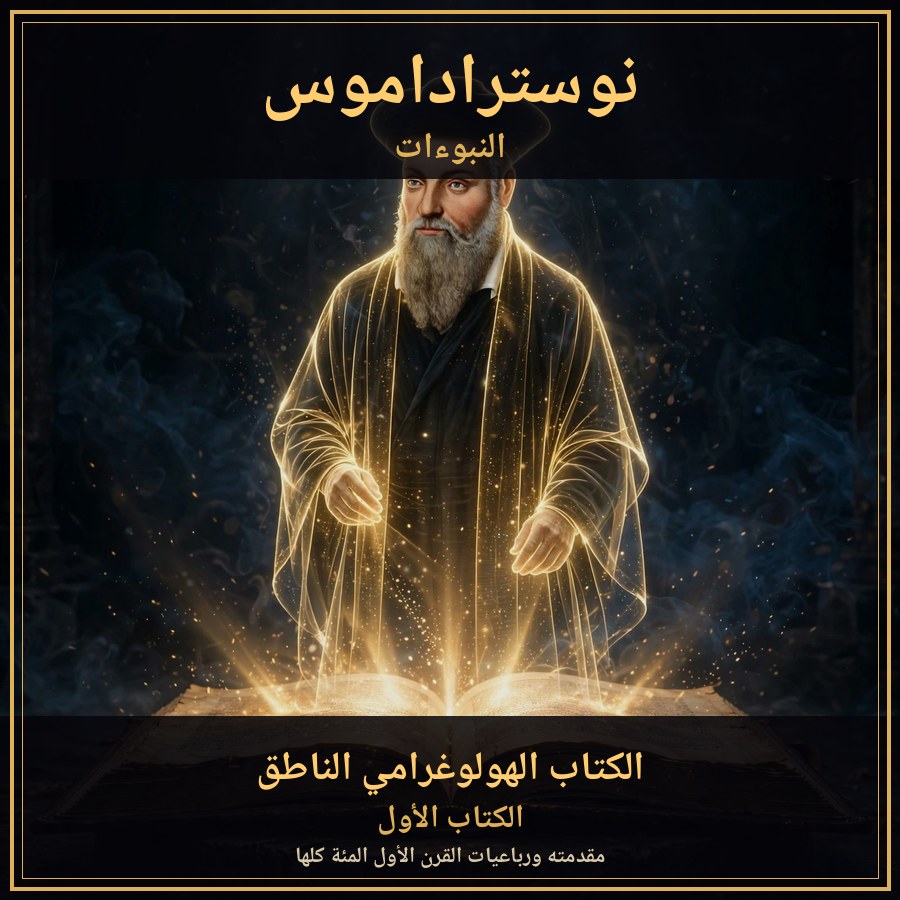 Nostradamus, Arabic edition — the Prophet in gold and light