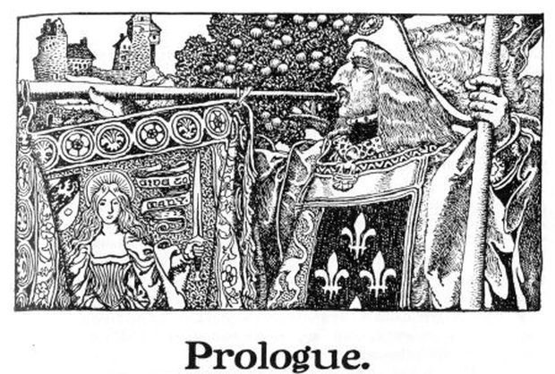 The court of Uther Pendragon — a plate by Howard Pyle