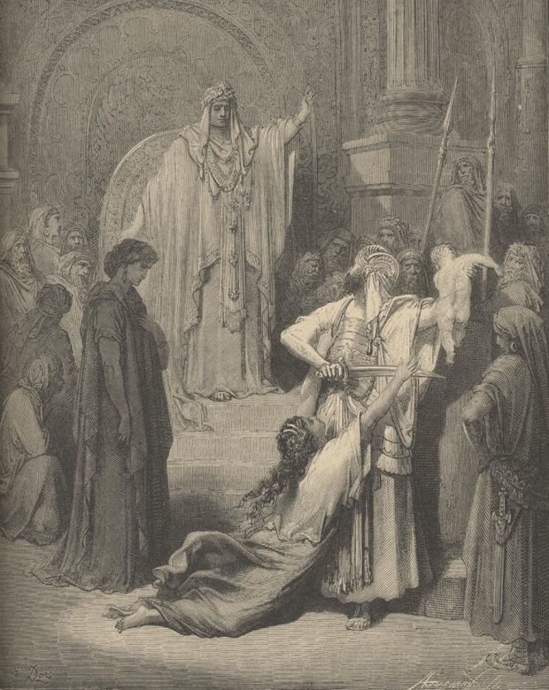 Salamon ítélete — Gustave Doré metszete, 1866